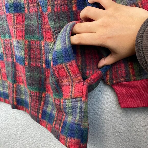 Vintage SPORT mobility Plaid Pullover Sweater jacket size L - Picture 5 of 11